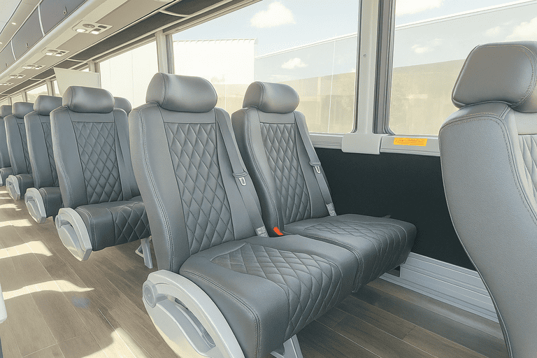 interior of Charter Bus Rental Palmdale charter bus